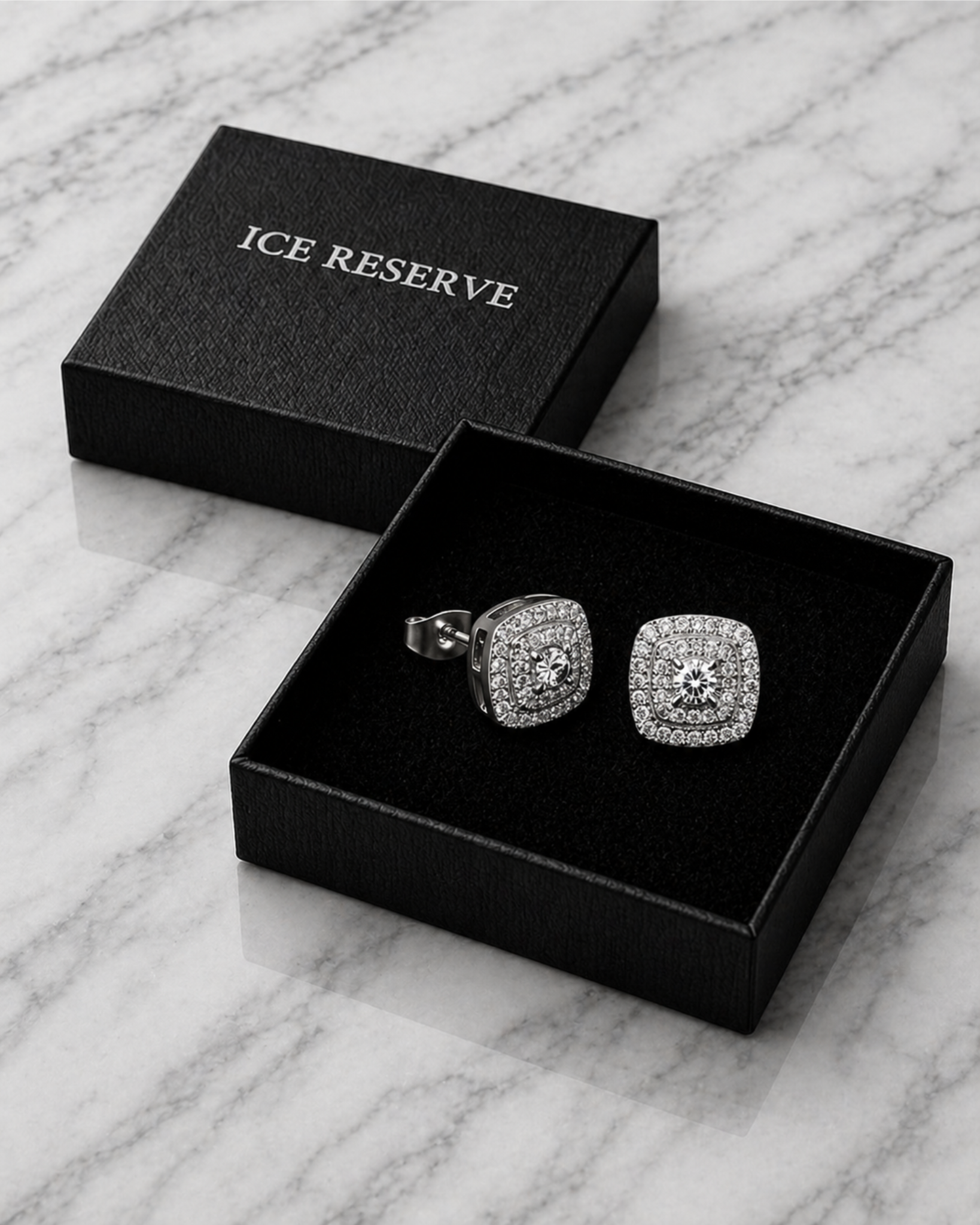 Iced Crown Studs