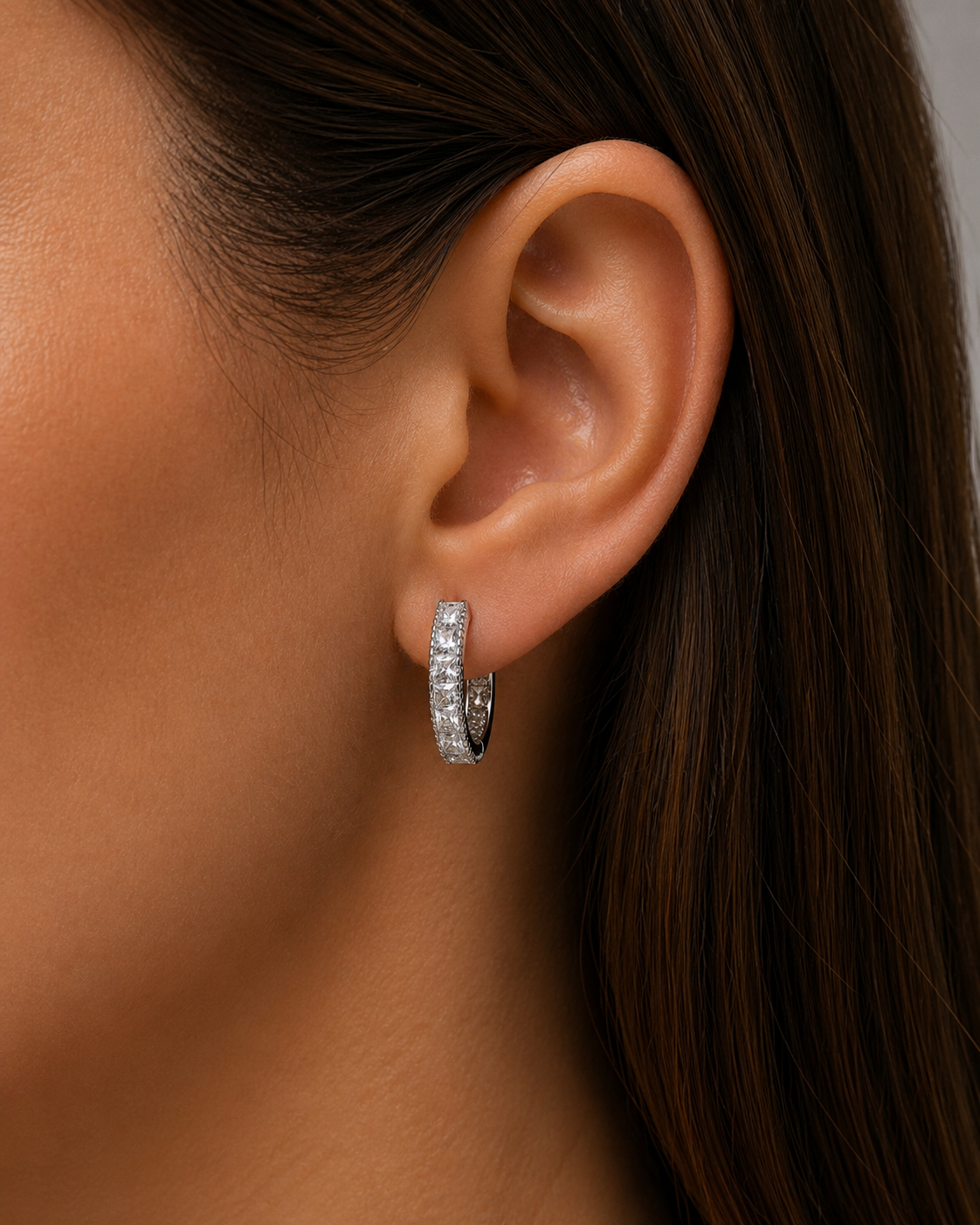 Crystal Line Hoops