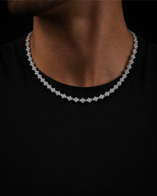 Floral Tennis Necklace