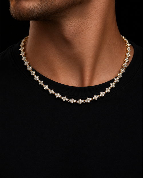 Golden Blossom Tennis Chain