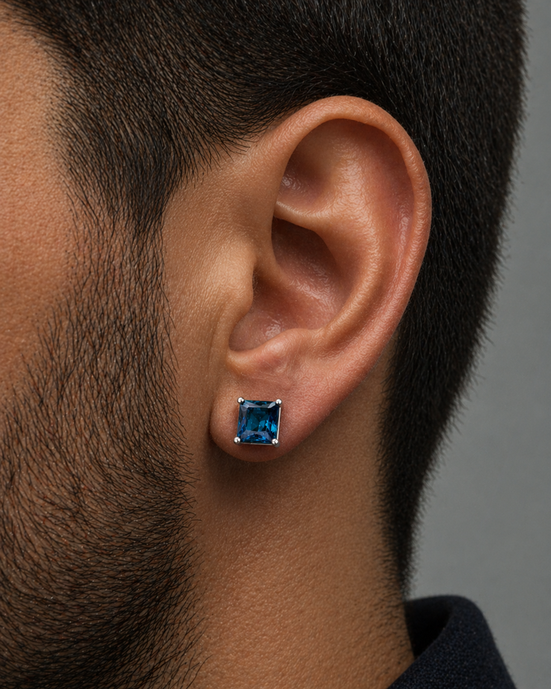 Blue Noir Studs