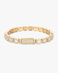 Gold Crown Link Bracelet