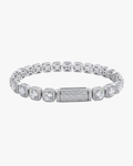 Silver Crown Link Bracelet