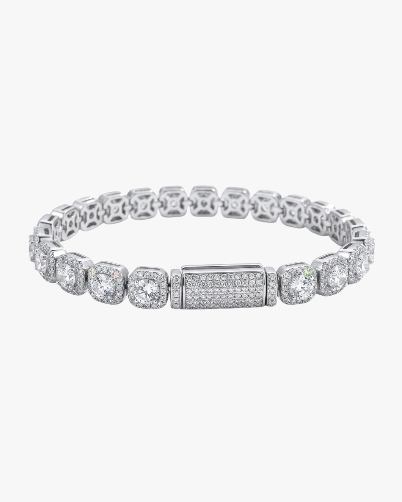 Silver Crown Link Bracelet