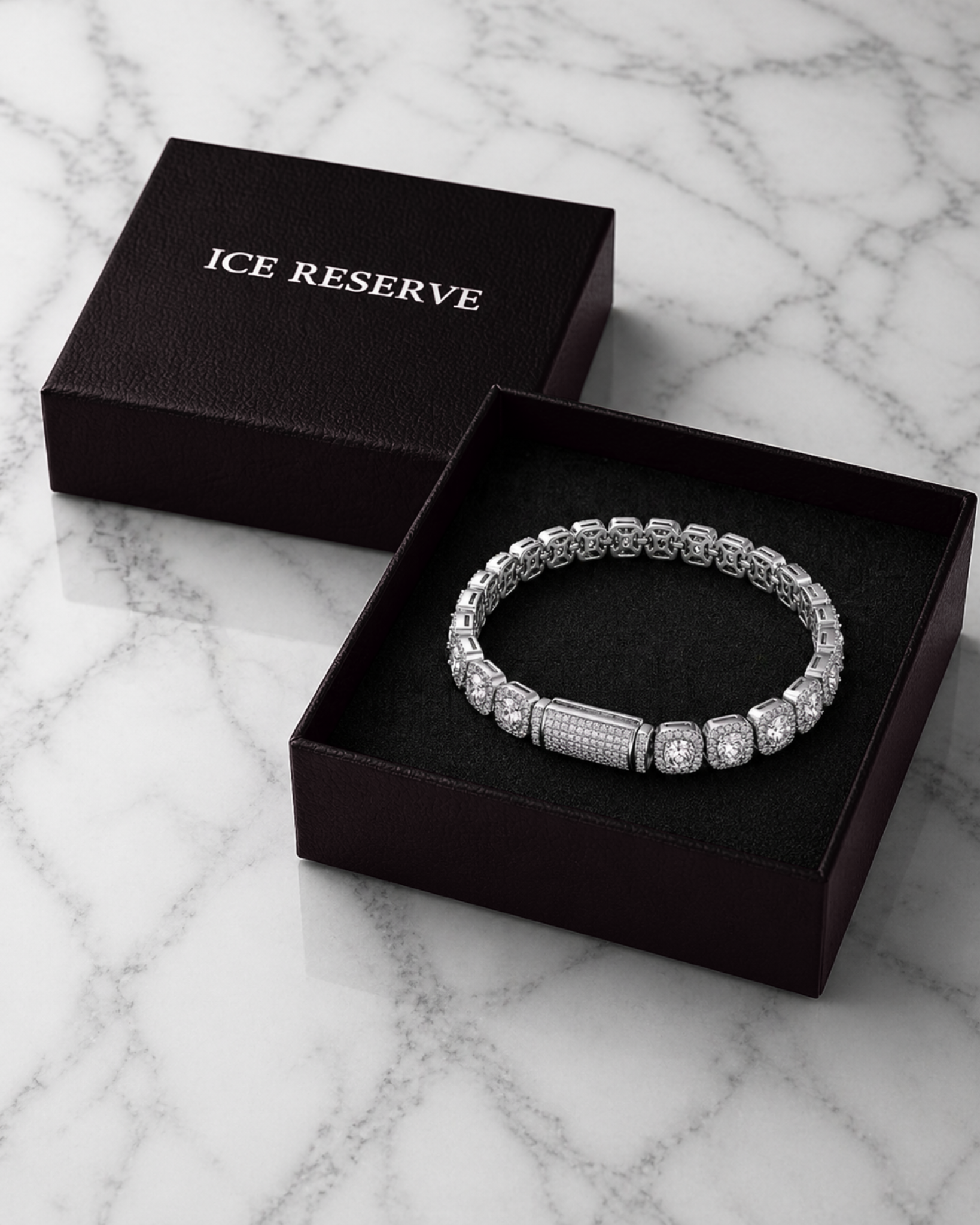 Silver Crown Link Bracelet