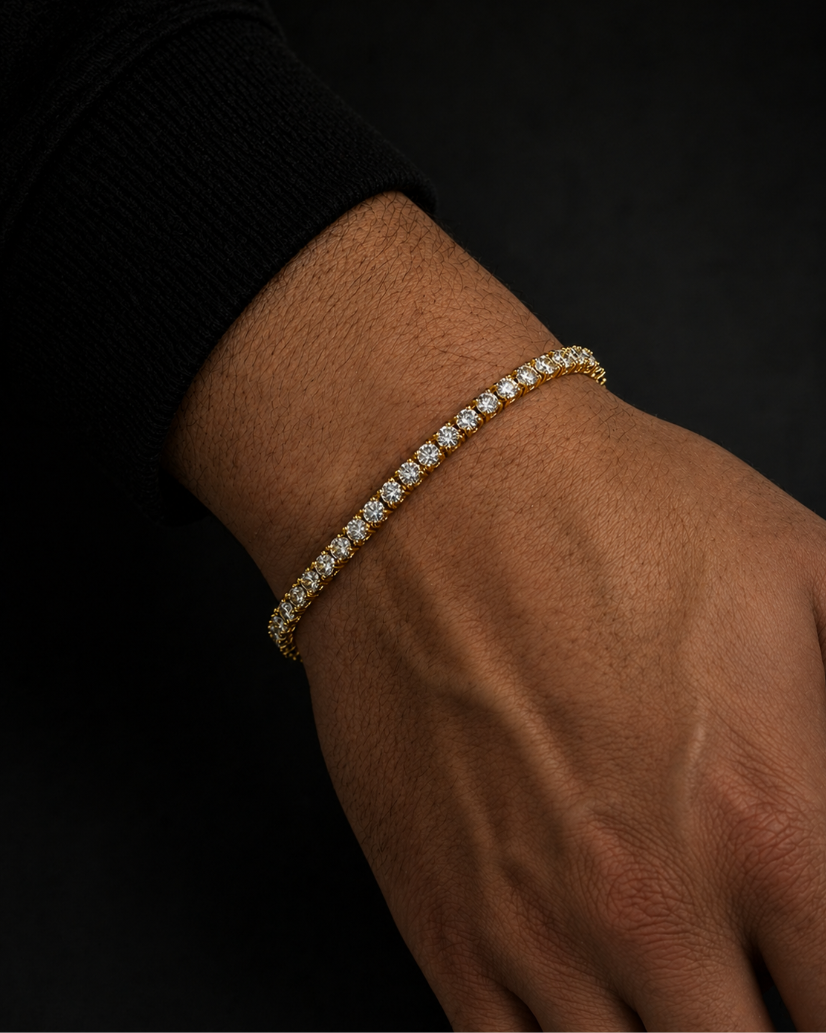 Tennis Bracelet Rhodium Plated 3mm