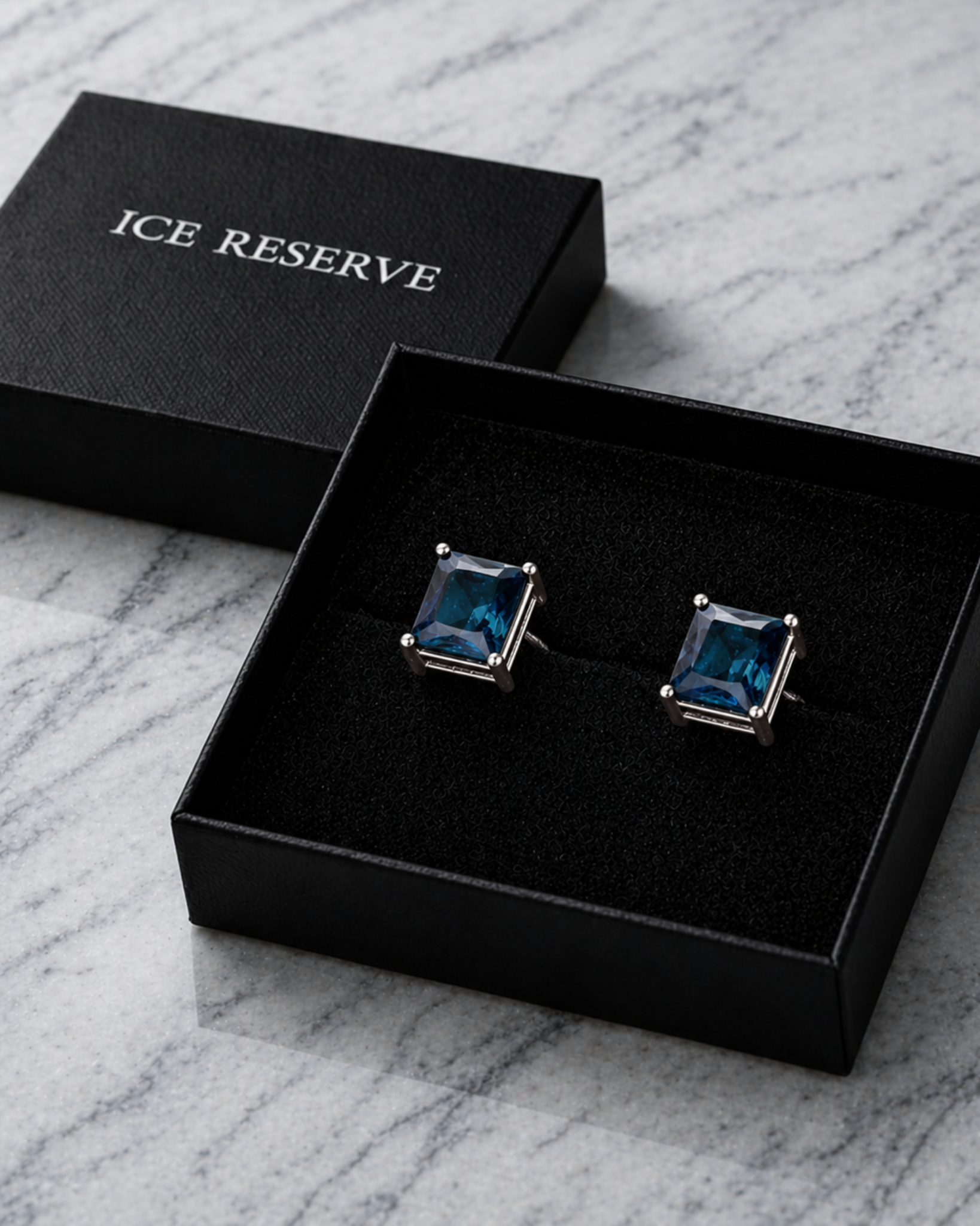 Blue Noir Studs