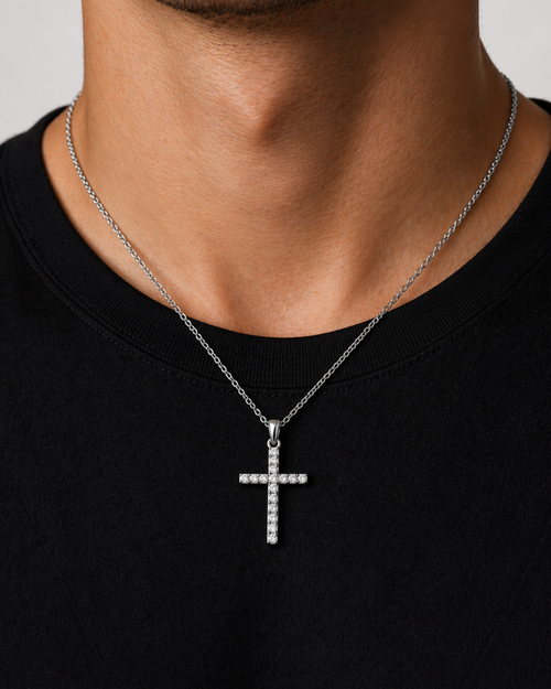 Silver Dimond Cross