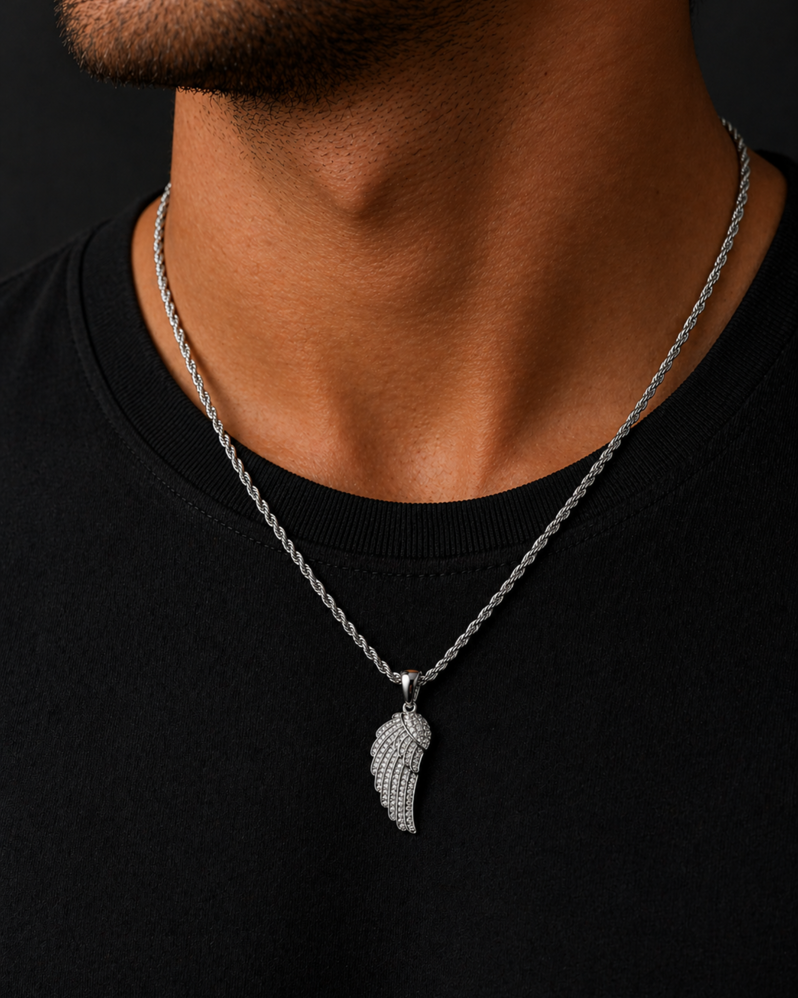Iced Out Wing Pendant